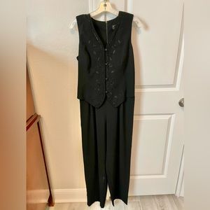 Embroidered Formal Pantsuit